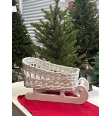 Украшение Новогоднее Саночки 21*35см Белые