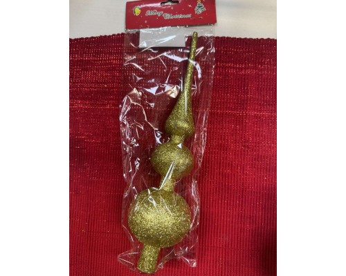 Верхушка елочная декоративная золото  29 см Минске