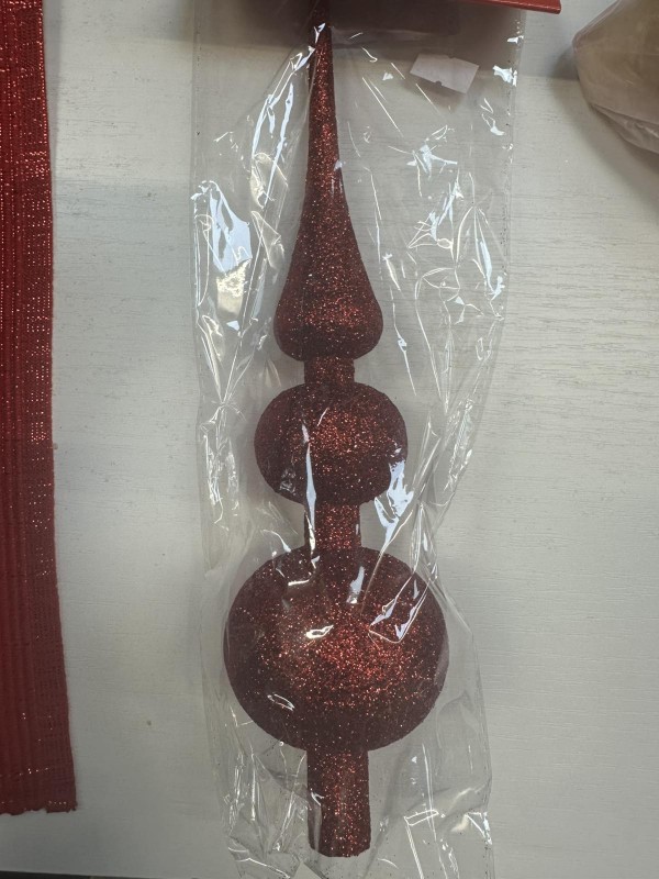 Верхушка елочная декоративная красная 29 см