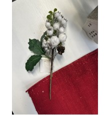 Ветка новогодняя искусственная 27см 