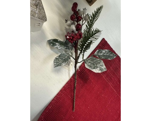 Ветка новогодняя искусственная 28см