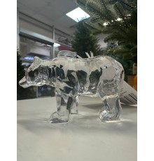 Украшение подвесное новогоднее Медведь с эффектом хрусталя, 8,5см