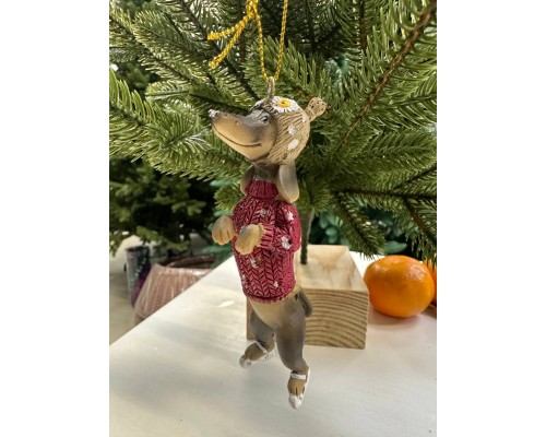 Украшение новогоднее подвесное Собачка 9,7 * 2,8 *2,8 см недорого Украшение новогоднее подвесное Собачка 9,7 * 2,8 *2,8 см недорого