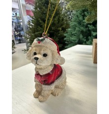 Украшение новогоднее подвесное Собачка 8 * 6 *4 см