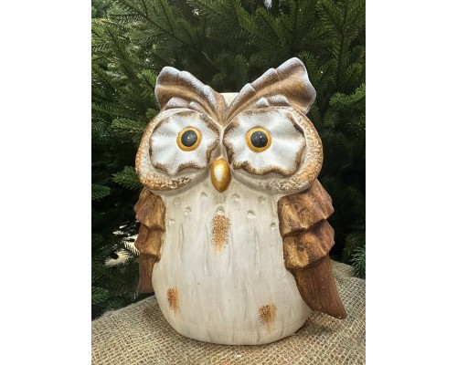 Статуэтка новогодняя Сова 25 см недорого