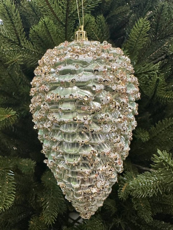 Украшение новогоднее елочное Шишка 17 см 2 шт в уп