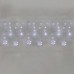 Купить Гирлянда Бахрома со снежинками 2,4х0,9м, 150LED, белый, с контроллером 8 режимов