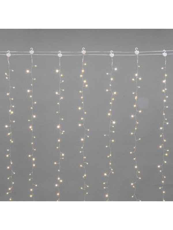 Гирлянда Светодиодный занавес из росы Фейерверк 3х2м 600 LED ТЕПЛЫЙ БЕЛЫЙ