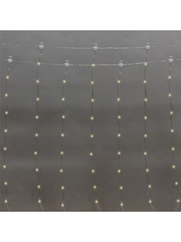Гирлянда Светодиодный дождь из росы 3х3 м, теплый белый с крючками 