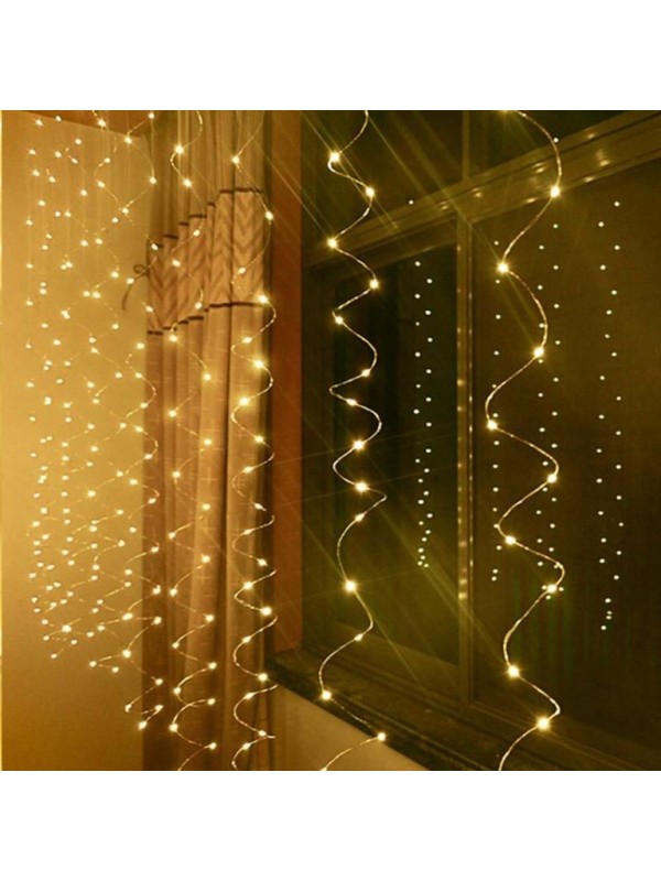 Гирлянда Светодиодный дождь из росы 3х3 м, теплый белый