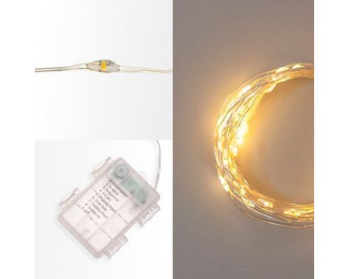 Купить Гирлянда Роса 10м, 100LED, теплый белый, IP44, на батарейках 3хАА, с пультом 8 режимов Купить Гирлянда Роса 10м, 100LED, теплый белый, IP44, на батарейках 3хАА, с пультом 8 режимов