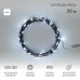 Купить электрогирлянду НИТЬ-РОСА 200 LED, БЕЛЫЙ, 20М; ПР-ЗЕЛ, IP 20