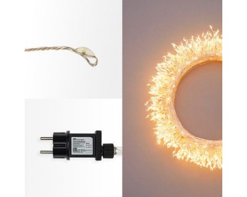 Купить Гирлянда роса Фейерверк с трансформатором 20 м, 1000 LED, теплое белое свечение Купить Гирлянда роса Фейерверк с трансформатором 20 м, 1000 LED, теплое белое свечение