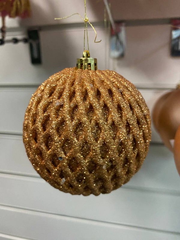 Шар новогодний декорированный 1 шт в упаковке