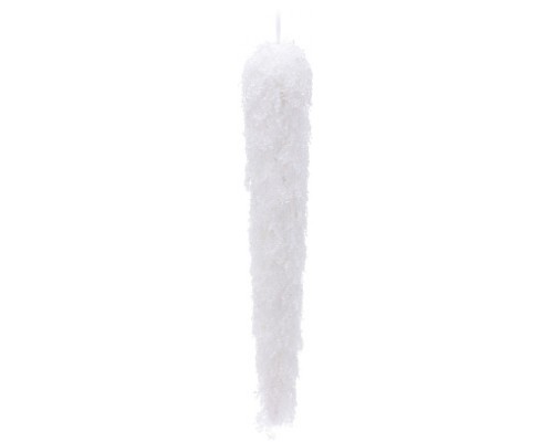 Украшение подвесное новогоднее "Сосулька", пластик, 7х7х40 см, цвет белый недорого