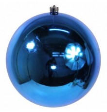Шары новогодние синие глянцевый 10 см (1 шт)