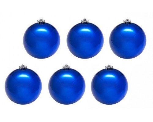 Шары новогодние синие 8 см (12 шт в упаковке) недорого