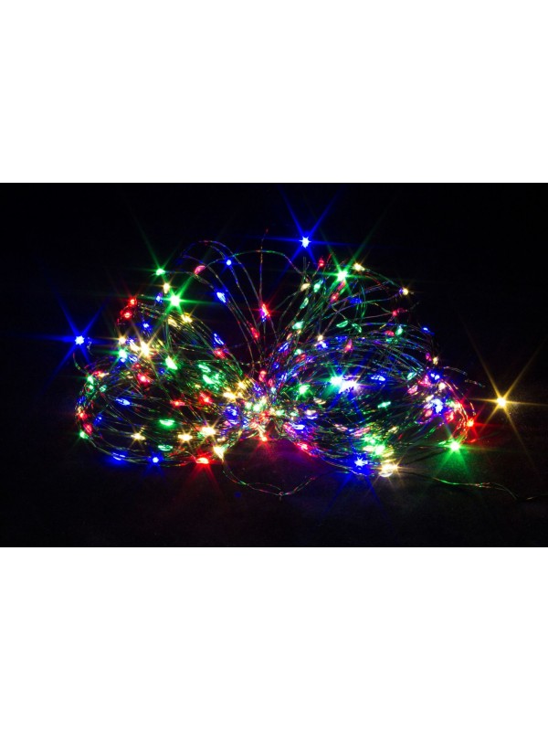 Электрогирлянда НИТЬ-РОСА 1000 LED, Мульти, 100М; ПР-ЗЕЛ, IP 20
